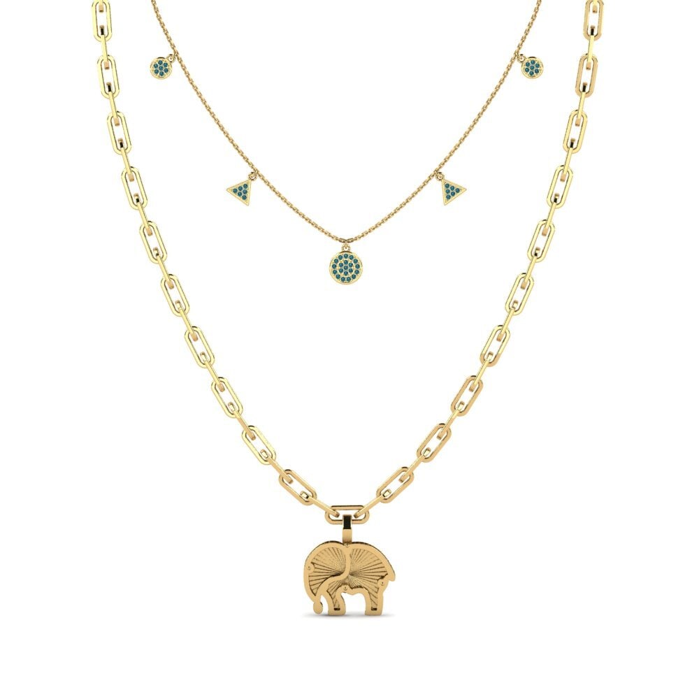 Diamante Azul Collar de clip Sandier