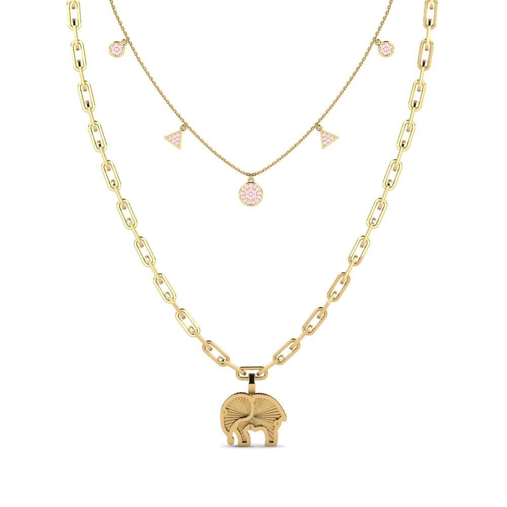 Zafiro Rosado Collar de clip Sandier