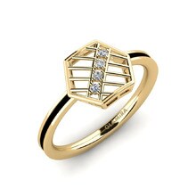 Ring Sanicrocas 585 Yellow Gold & Swarovski Crystal