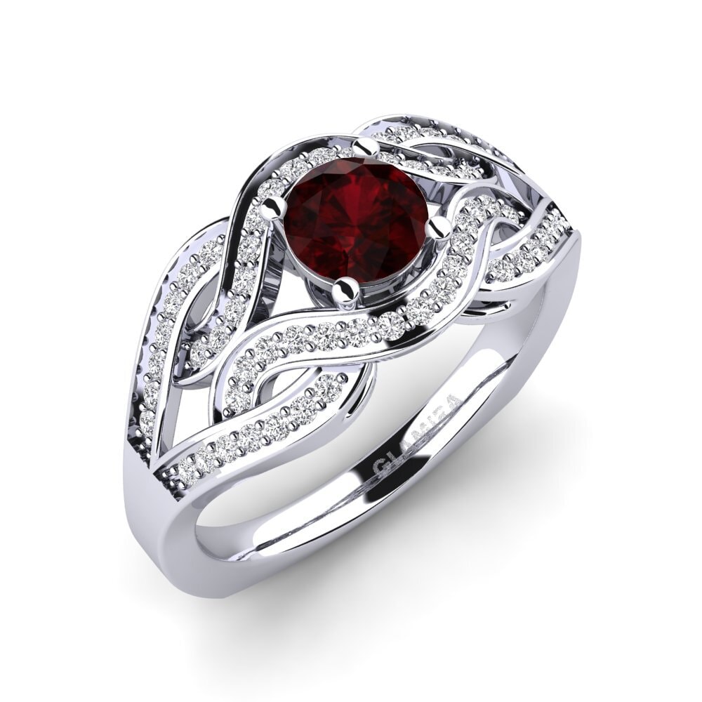 Garnet Engagement Ring Santa