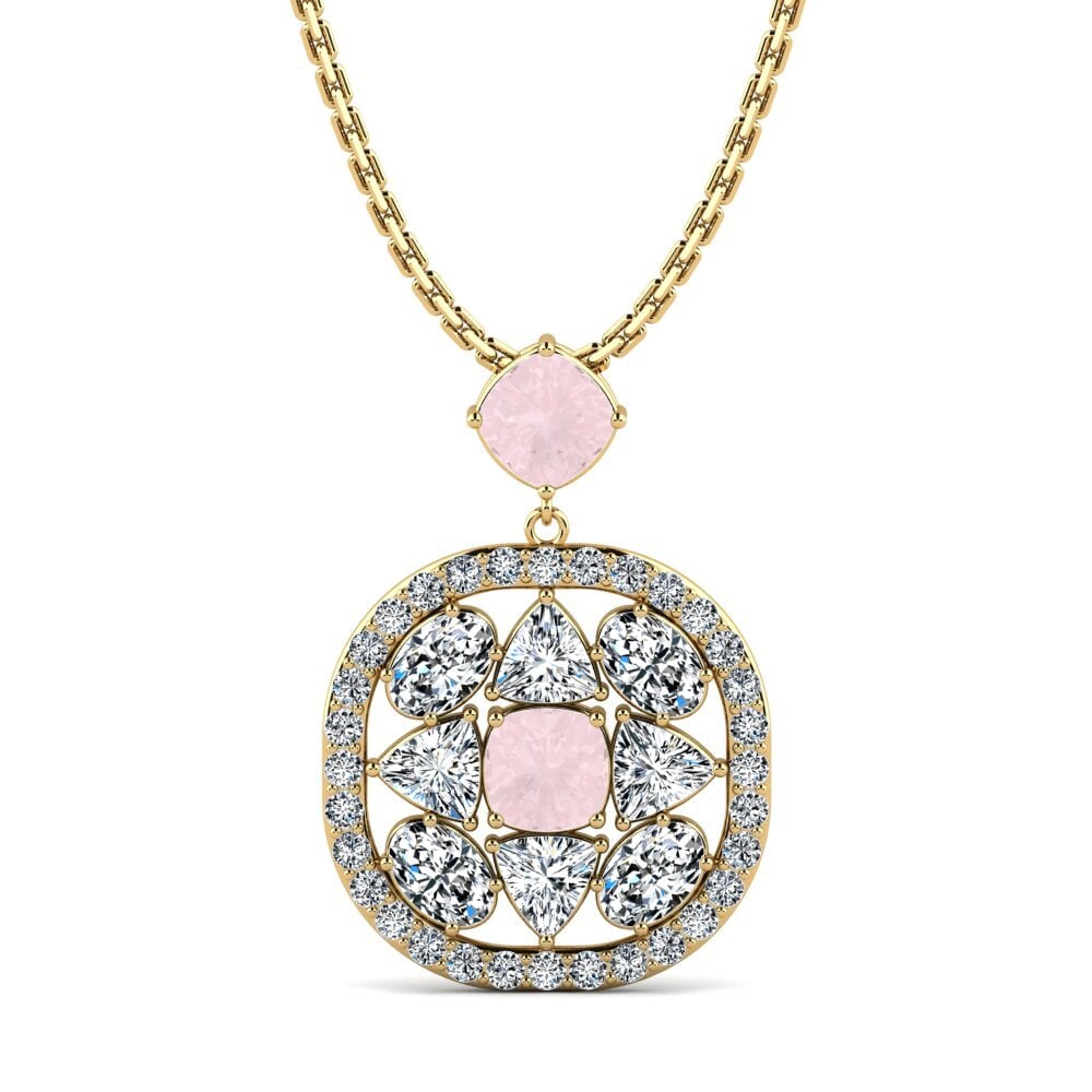 Cushion Rose Quartz Women's Pendant Santos