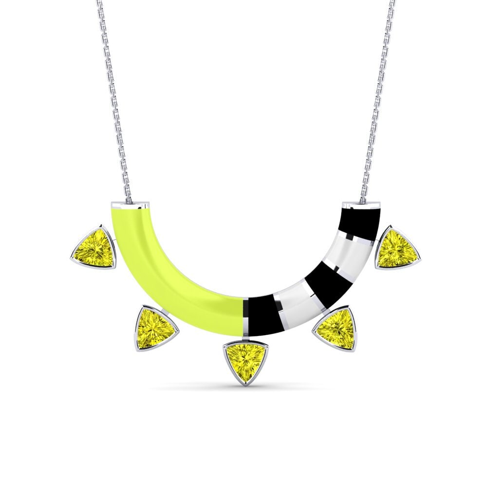 Diamante Amarillo Collar de Mujer Sany