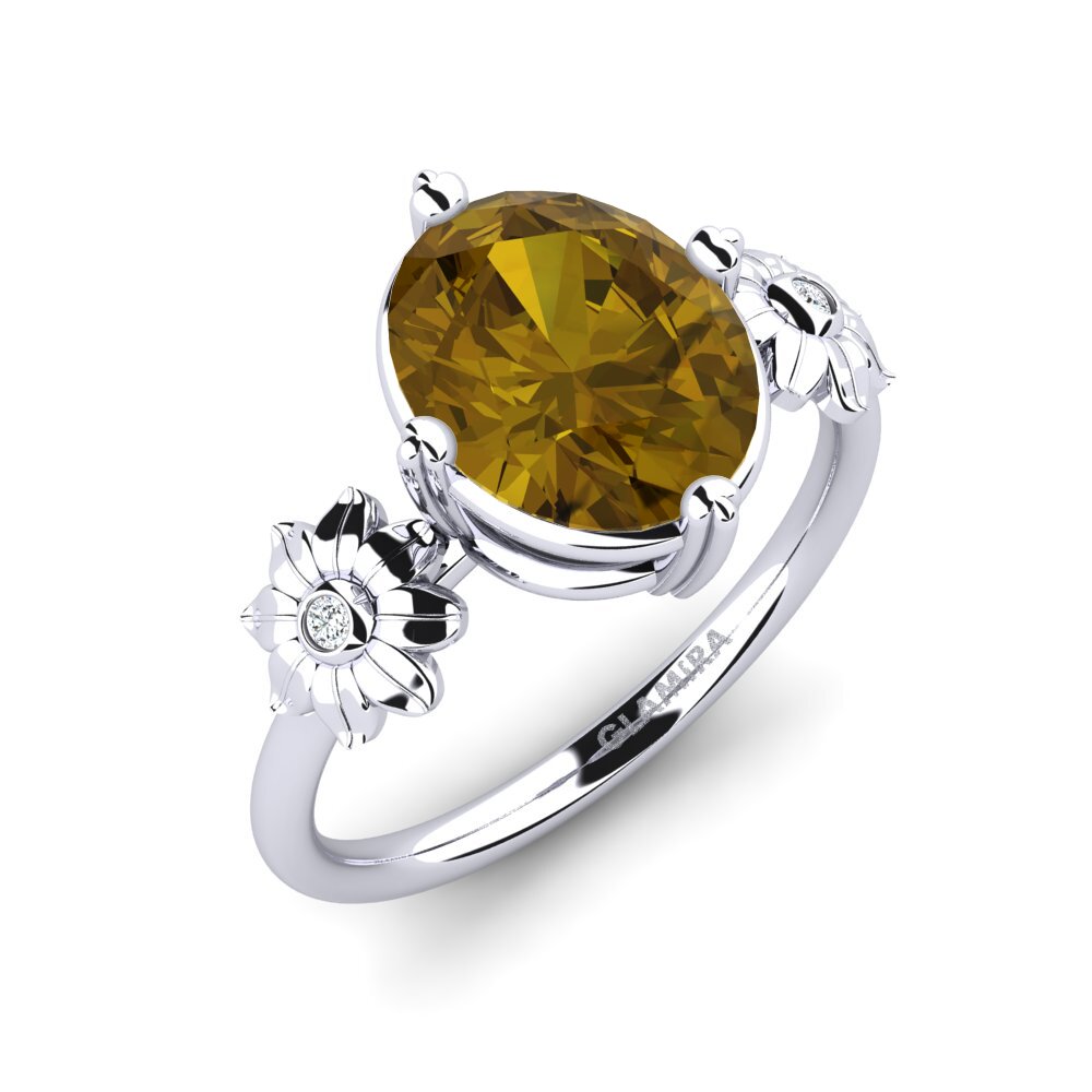 Brown Zircon Engagement Ring Saona