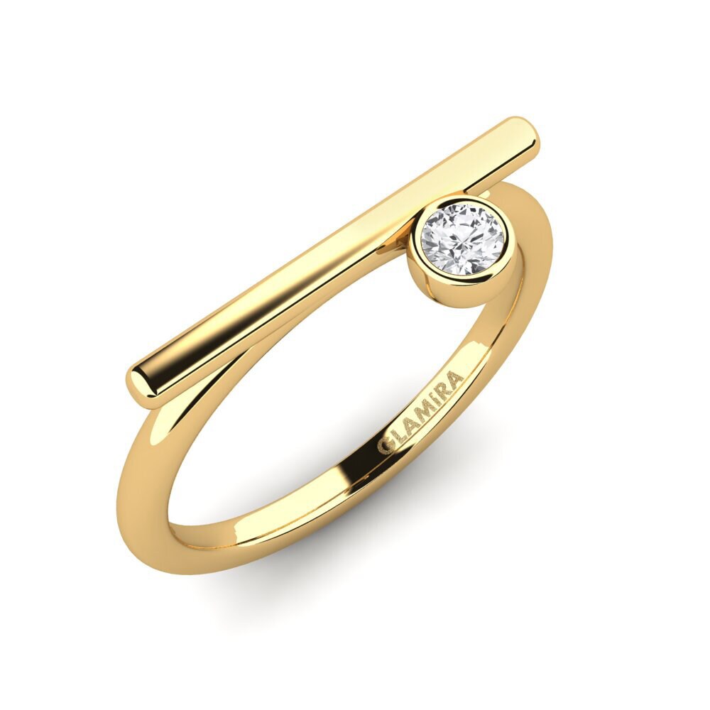 White sapphire Engagement Ring Sapir