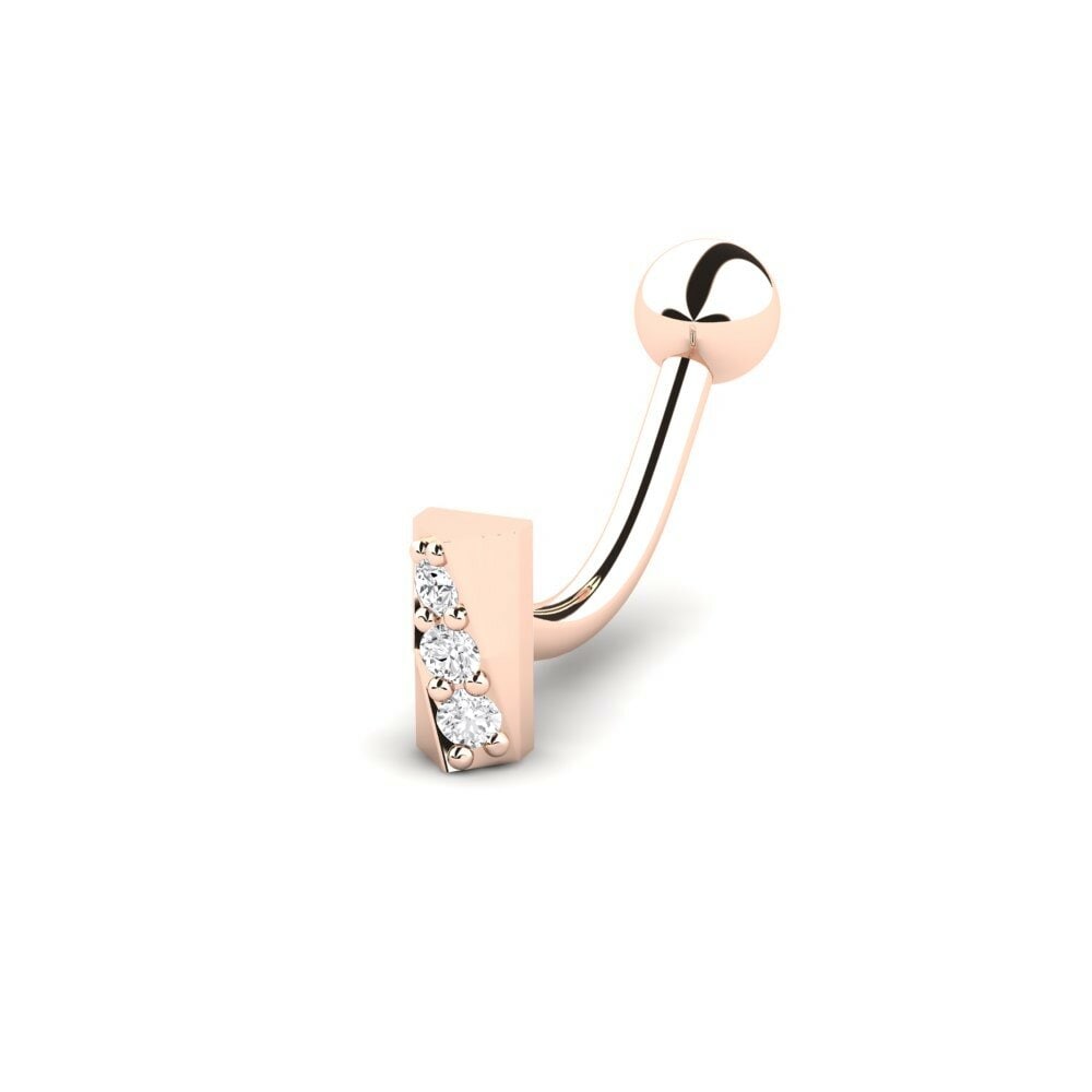 14K Rood Goud Oor Piercing Sapotong