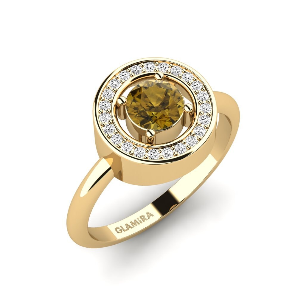 Brown Zircon Engagement Ring Sarele