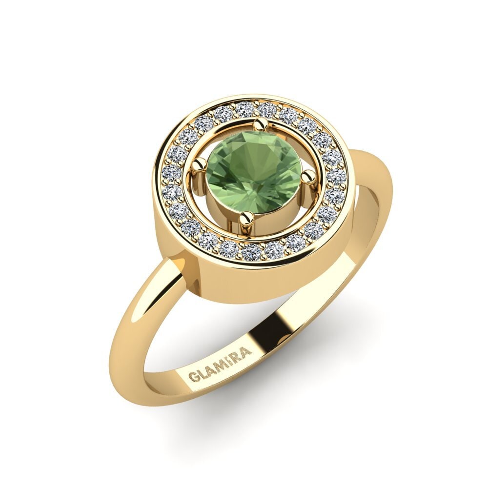 Green Sapphire Engagement Ring Sarele