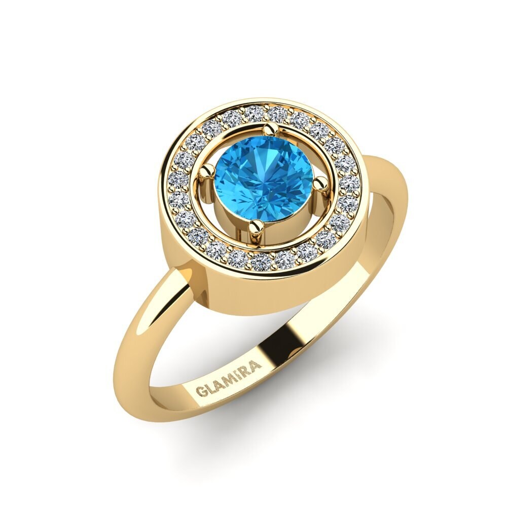 Blue Topaz Engagement Ring Sarele