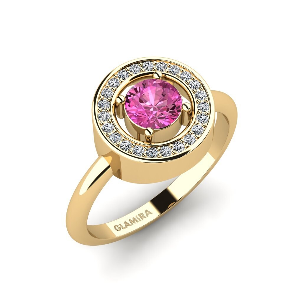 Pink Topaz Engagement Ring Sarele