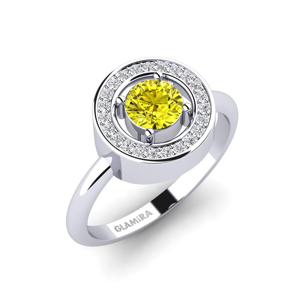 Bague De Fiançailles En Or Blanc 14k – Moissanite Lab 2,20 Carats, Coupe Ronde, Tailles 4 à 12
