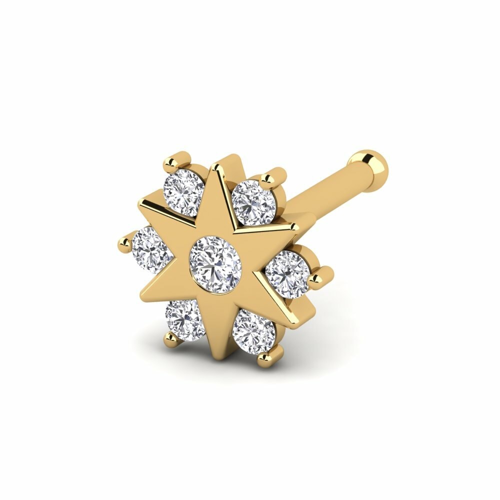 14K Geel Goud Neus Pin Saren