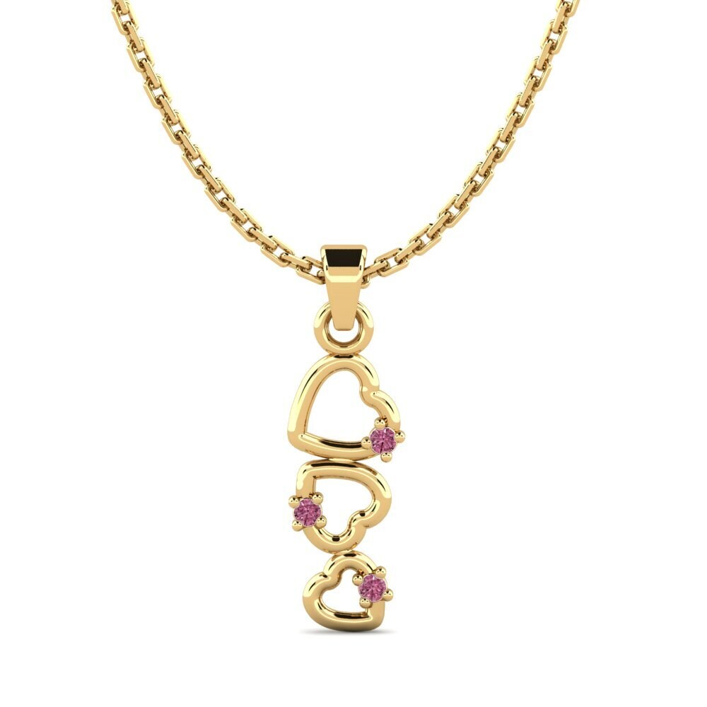 18k Oro Amarillo Granate Rhodolite Colgante de Mujer Sarhujans