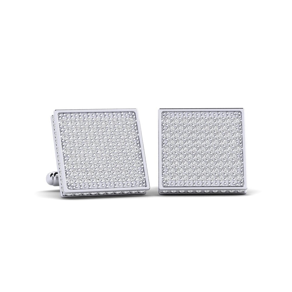 925 Prata de lei Diamante Produzido em Laboratório Abotoadura Sariah