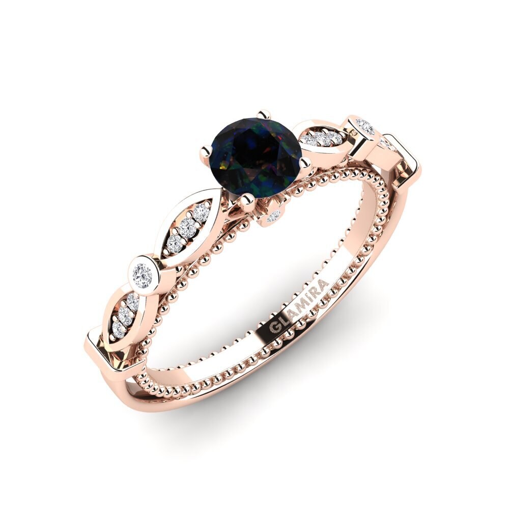 Black Opal Engagement Ring Sariel