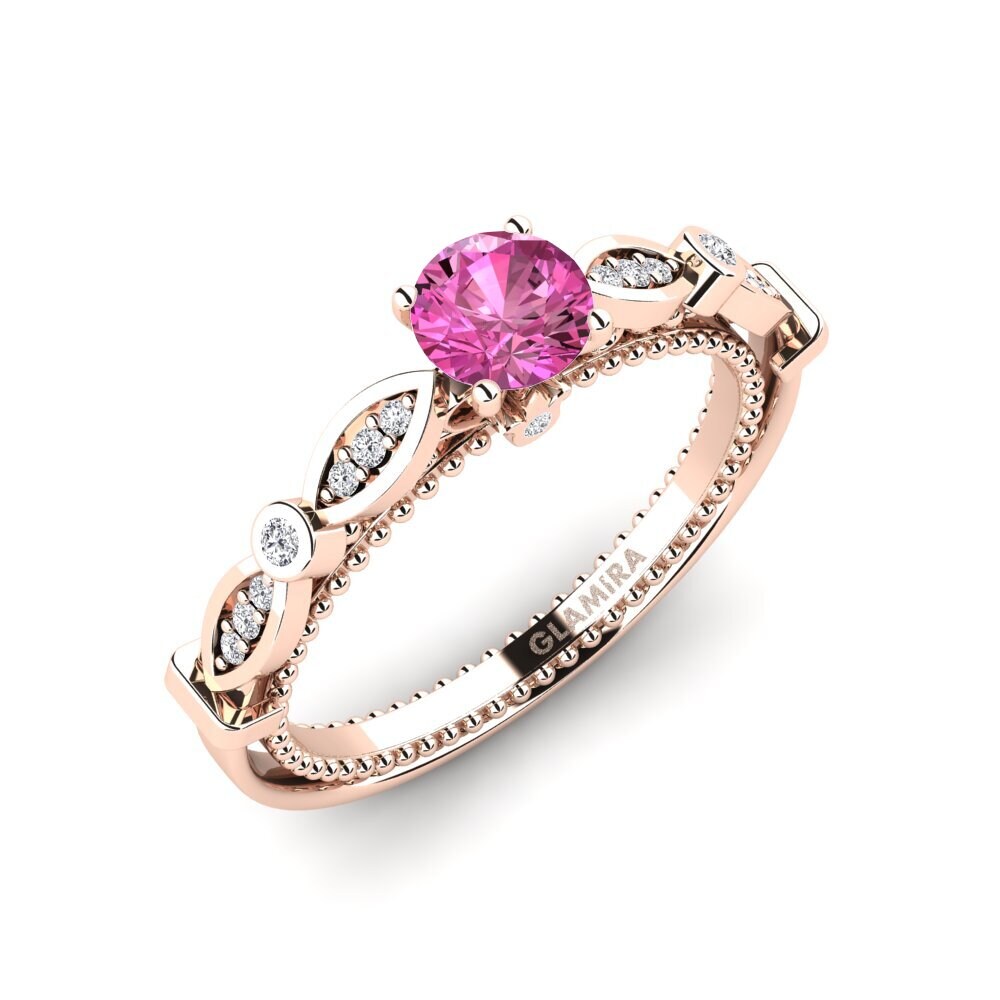 Pink Topaz Engagement Ring Sariel