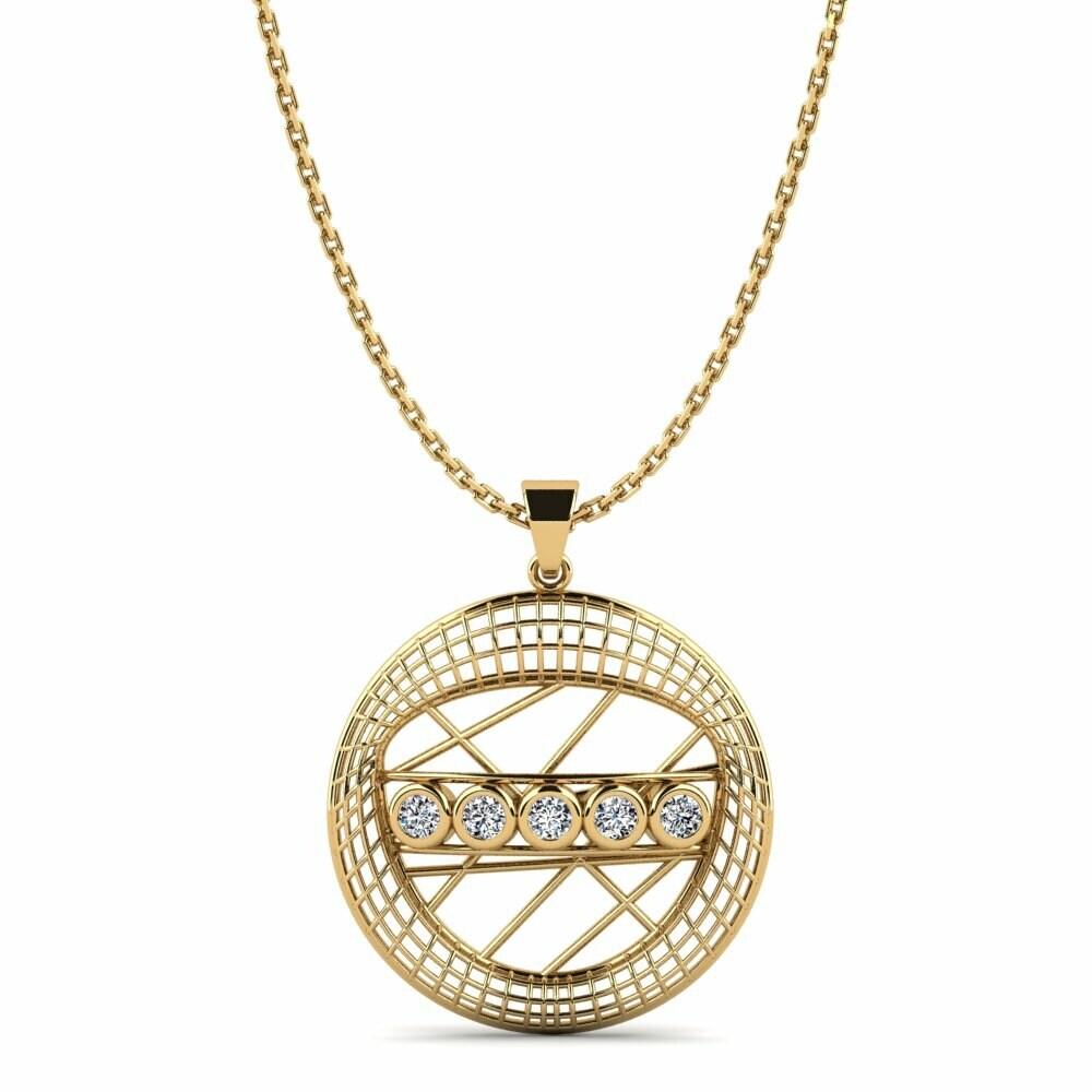 Or Jaune 14k Pendentif pour femme Saris