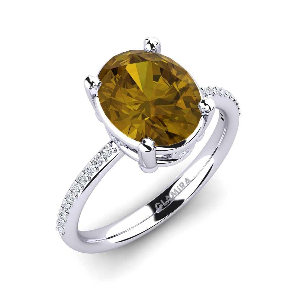 Brown Zircon Engagement Ring Sarolta