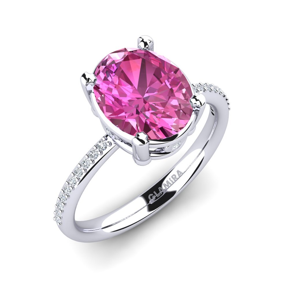 Pink Topaz Engagement Ring Sarolta