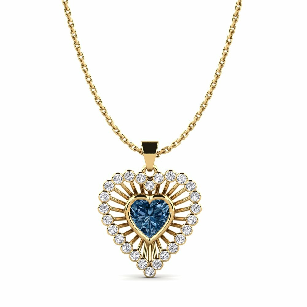 Heart Blue Diamond Women's Pendant Sashka