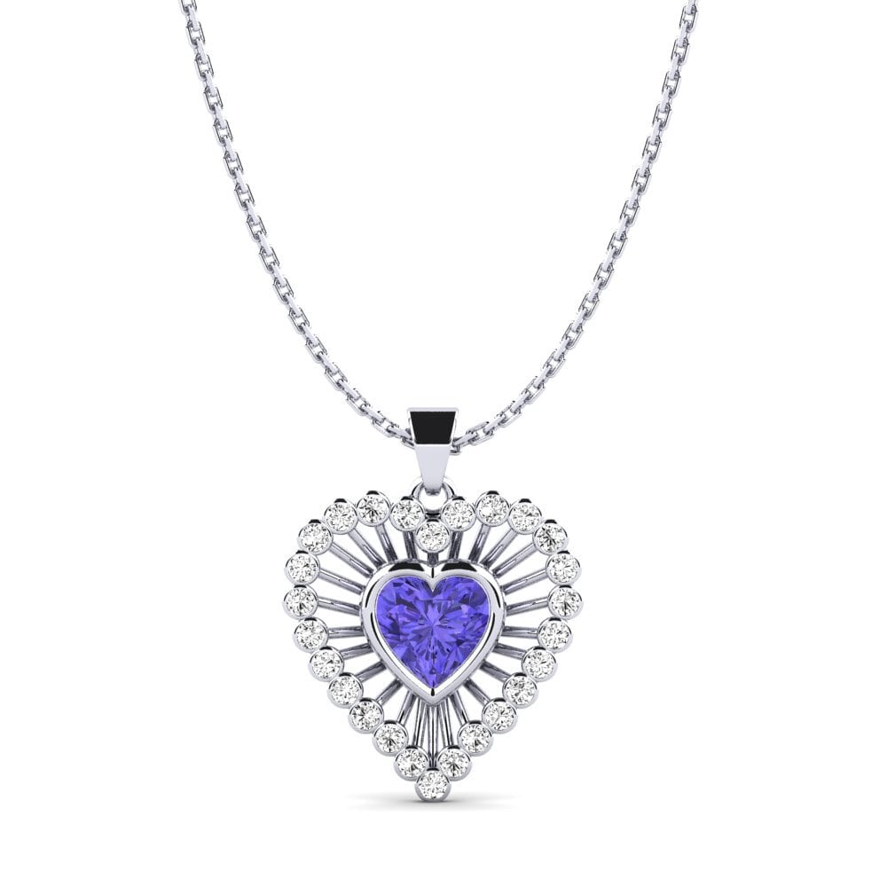 18ct White Gold Tanzanite Women's Pendant Sashka