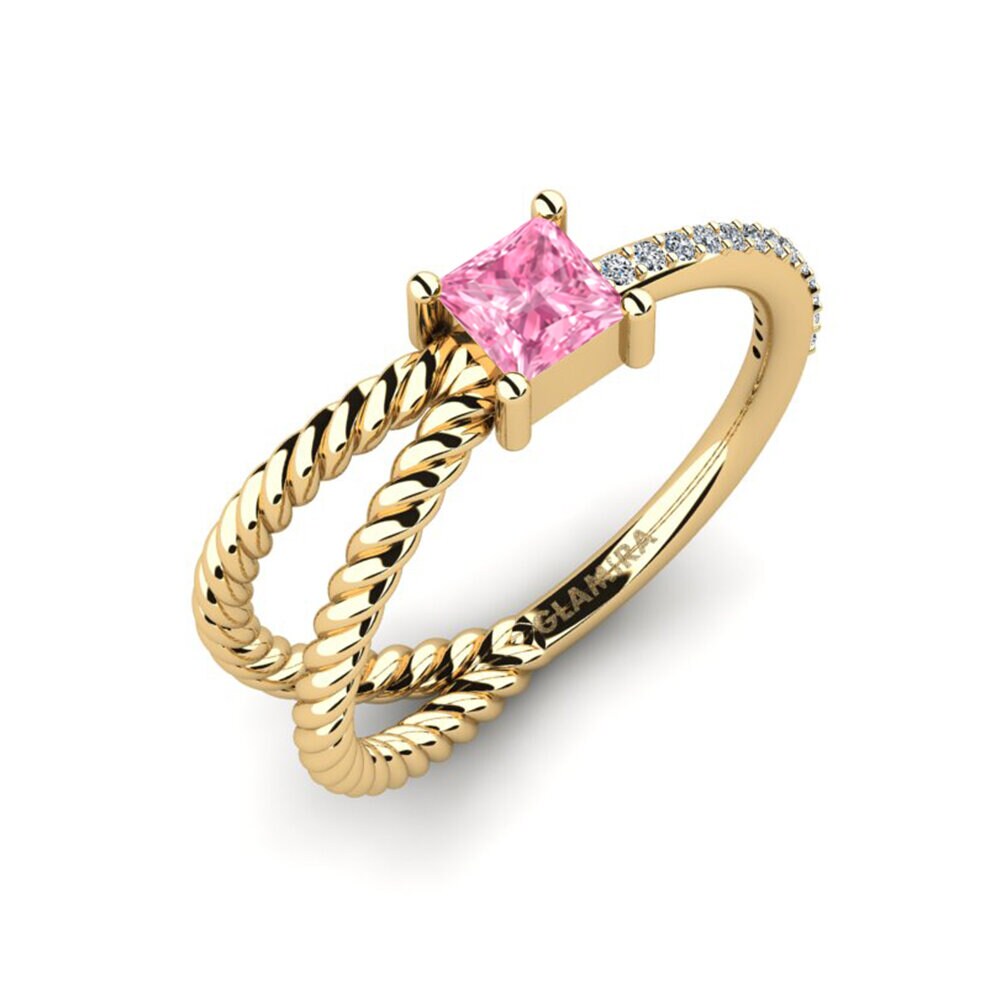 Princess Pink Sapphire Engagement Ring Sassier