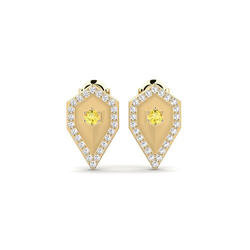 Yellow Sapphire Women's Earring Satbara