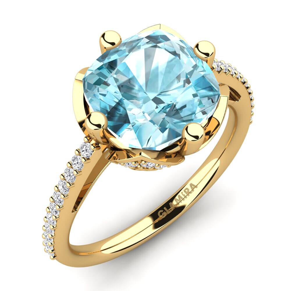 Zircon Bleu Bague Satinka