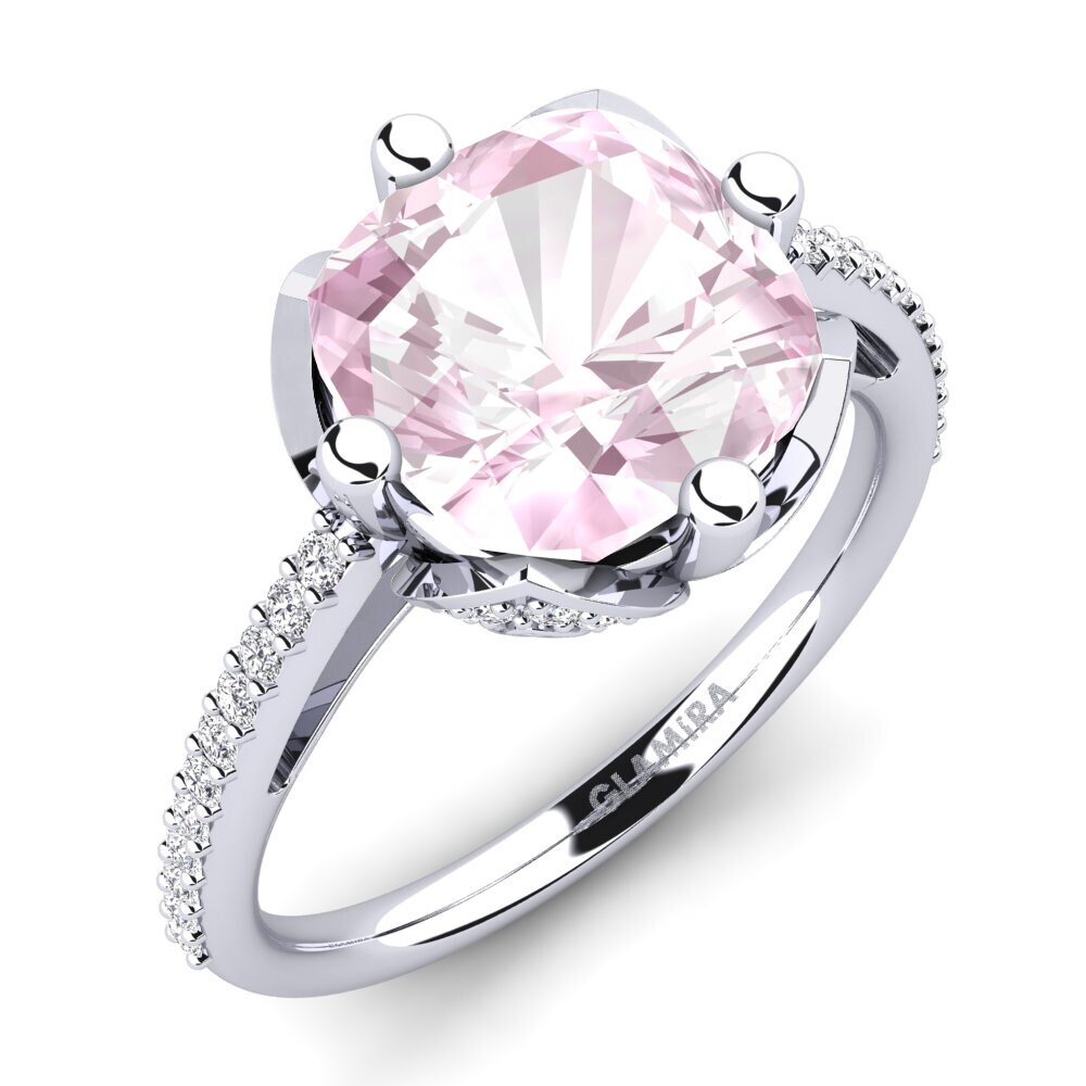White Silver Kunzite Ring Satinka