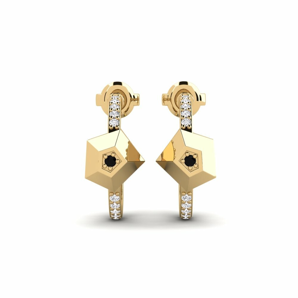 Black Sapphire Women's Earring Saturn
