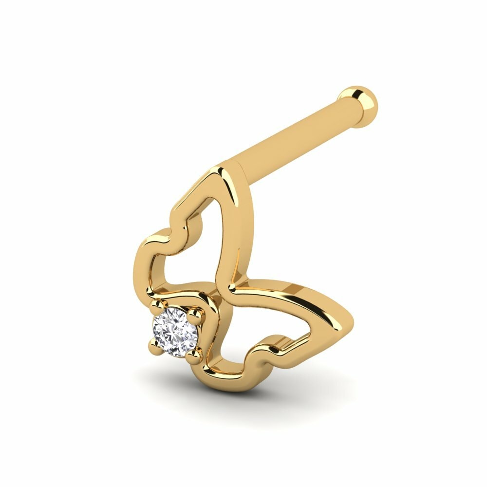 Nasenpiercing Saturno Gelbgold 750