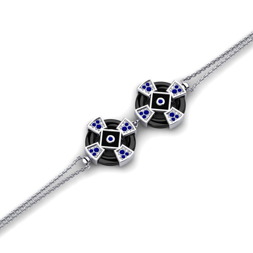 Plata 925 Zafiro Pulsera de Mujer Sauer