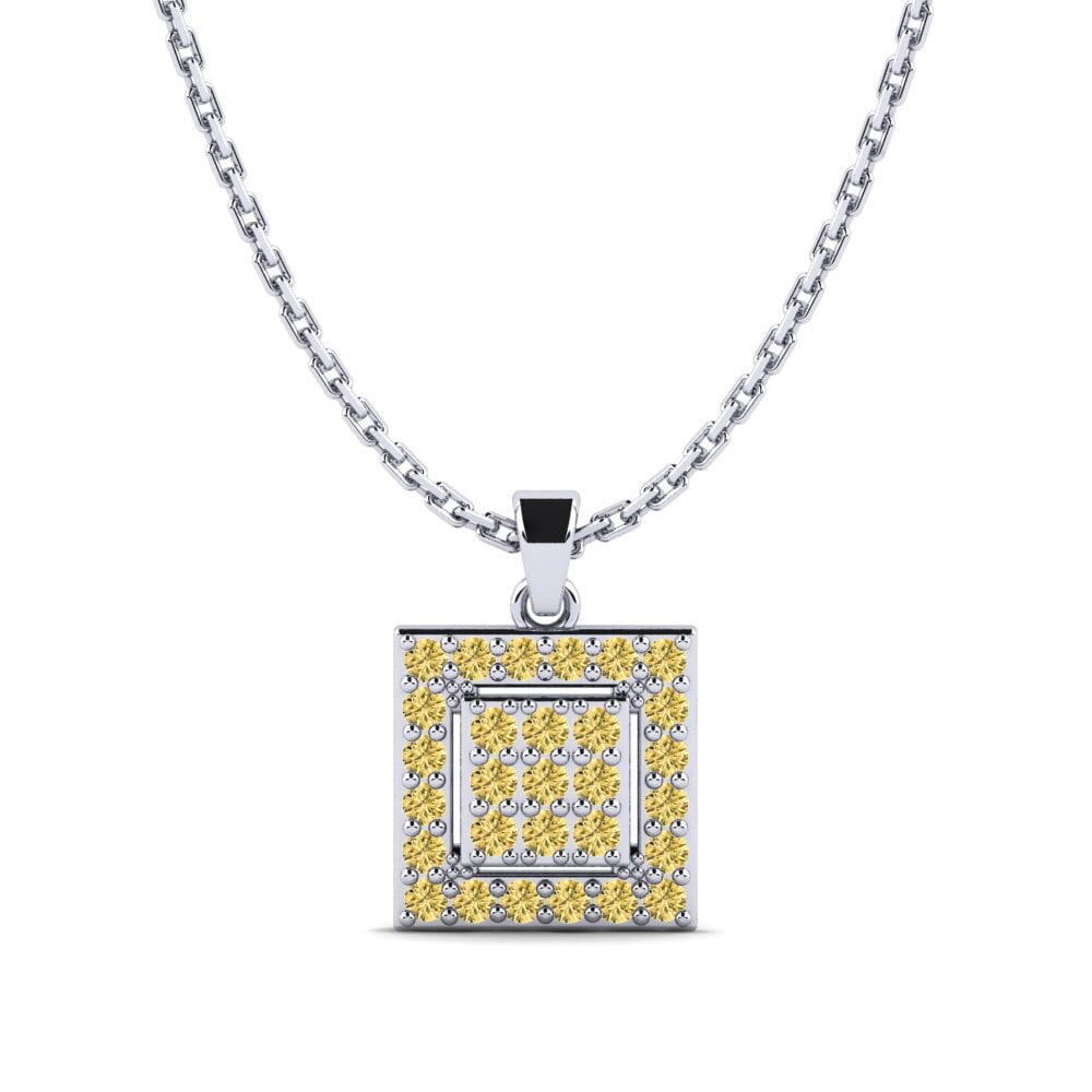Diamante Amarillo Colgante de Mujer Saul