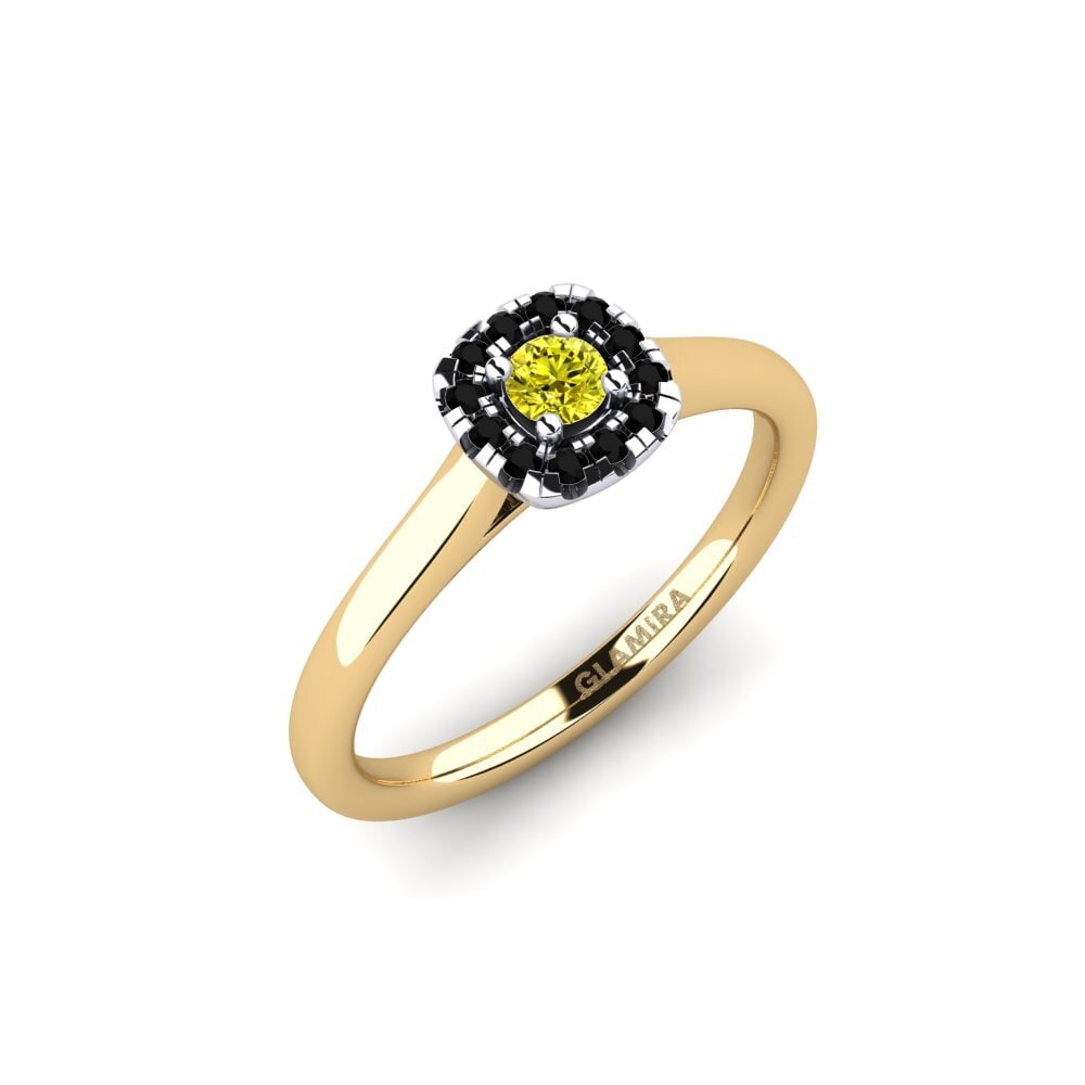 9k Oro Amarillo & Blanco Anillo de compromiso Savanna