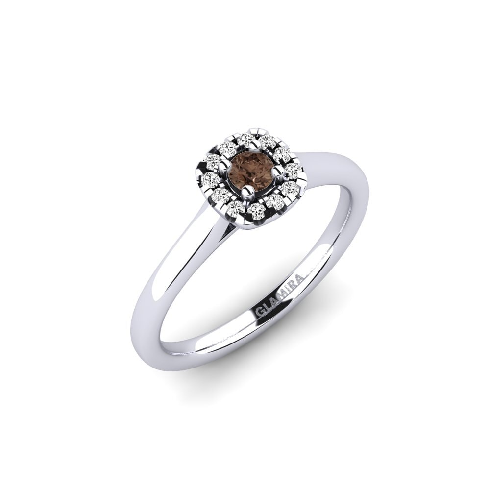 Smoky Quartz Engagement Ring Savanna 0.1 crt