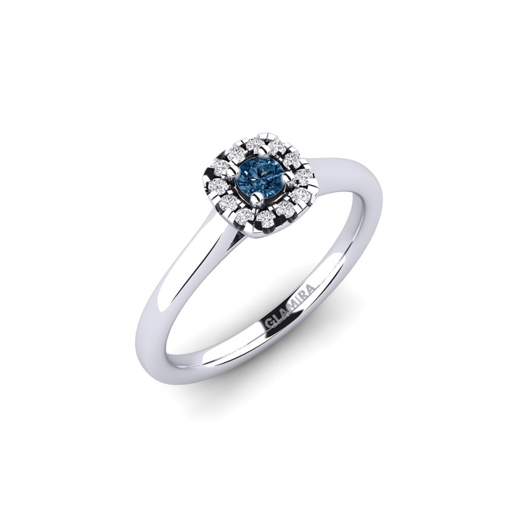 Blue Diamond Engagement Ring Savanna 0.1 crt