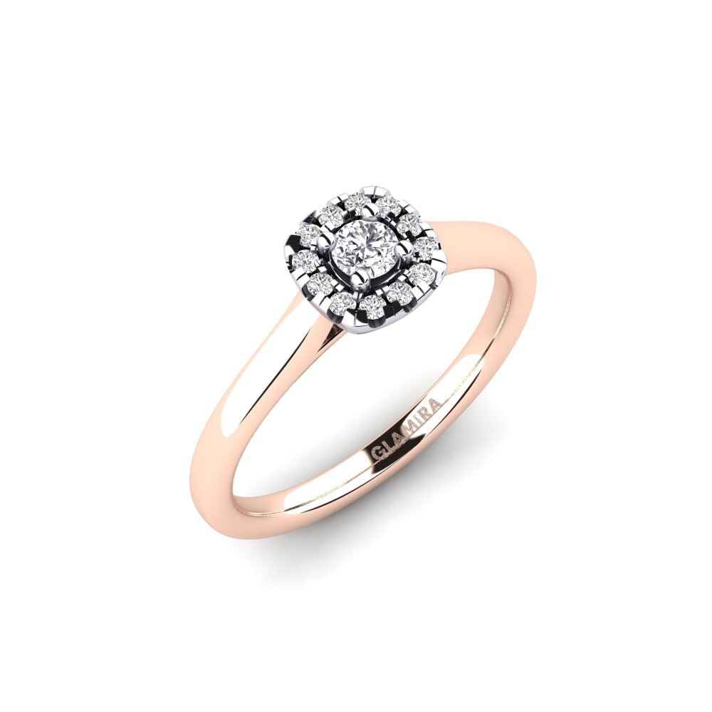 18ct Rose & White Gold Engagement Ring Savanna 0.1 crt