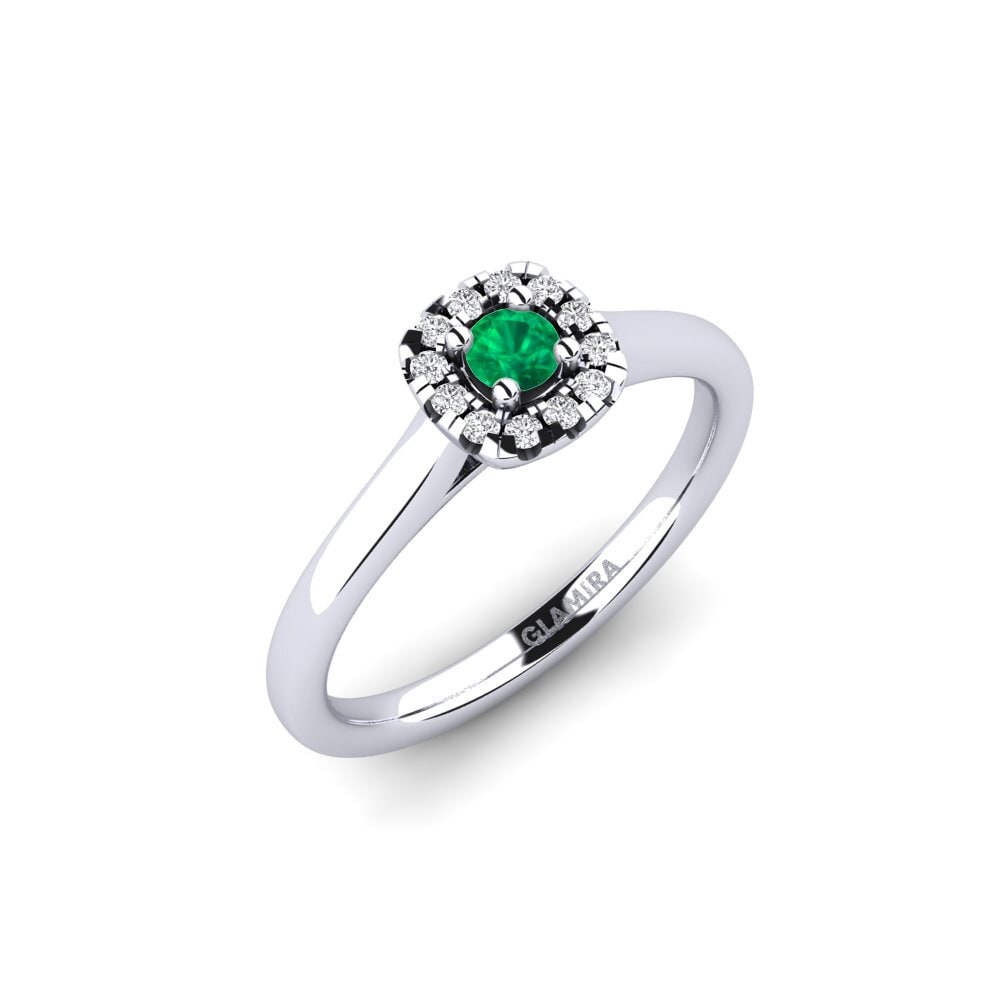 Emerald Engagement Ring Savanna 0.1 crt