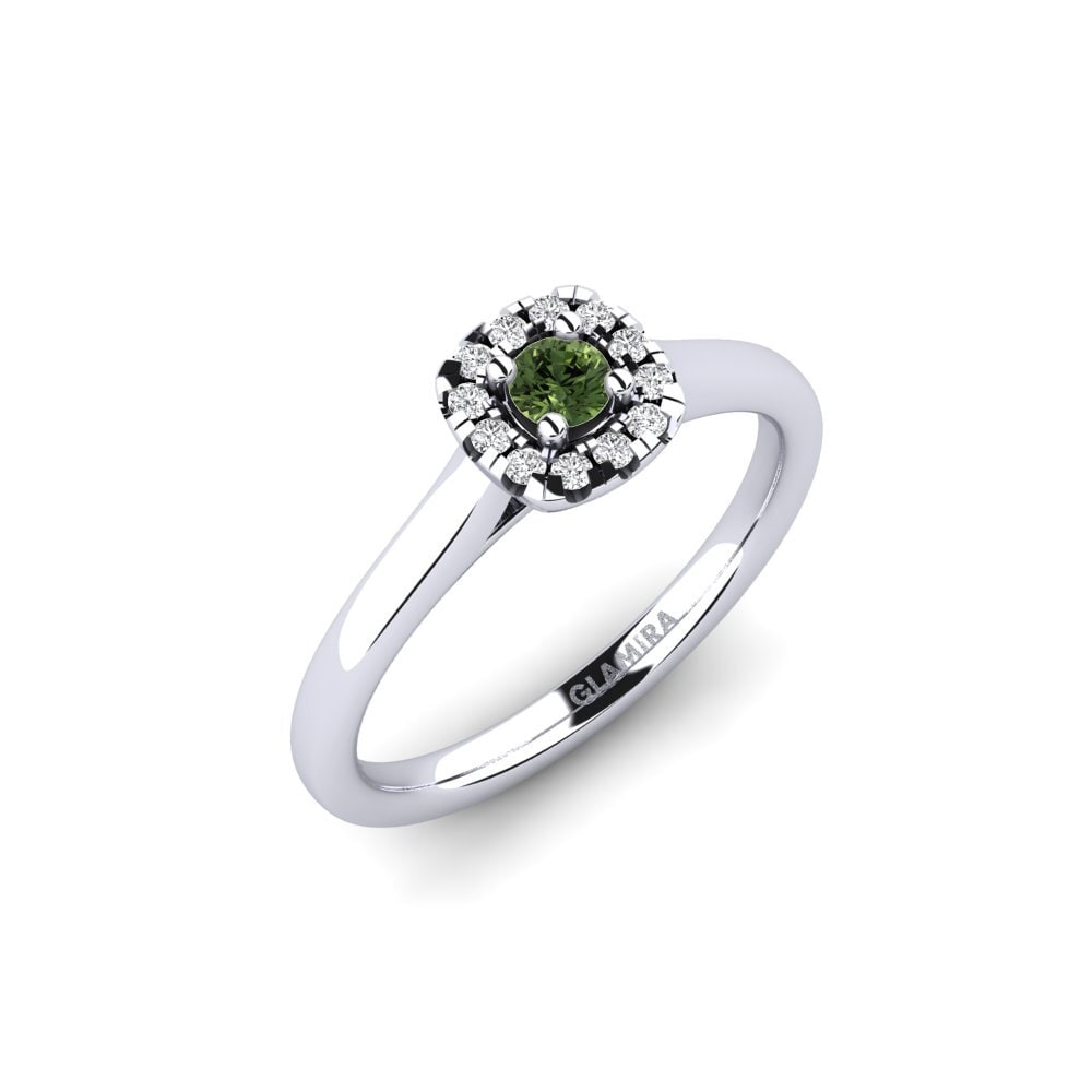 Green Sapphire Engagement Ring Savanna 0.1 crt