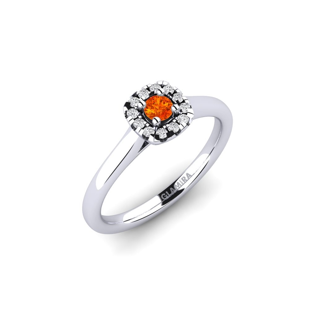 Zafiro Naranja Anillo de compromiso Savanna 0.1 crt