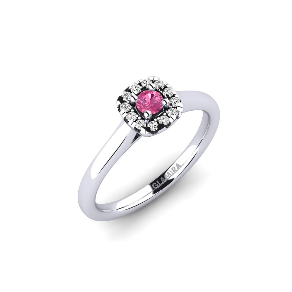 Pink Tourmaline Engagement Ring Savanna 0.1 crt