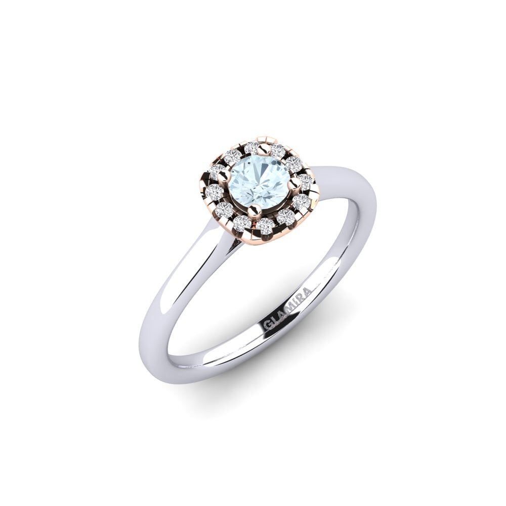 14ct White / Rose Gold Engagement Ring Savanna 0.25 crt