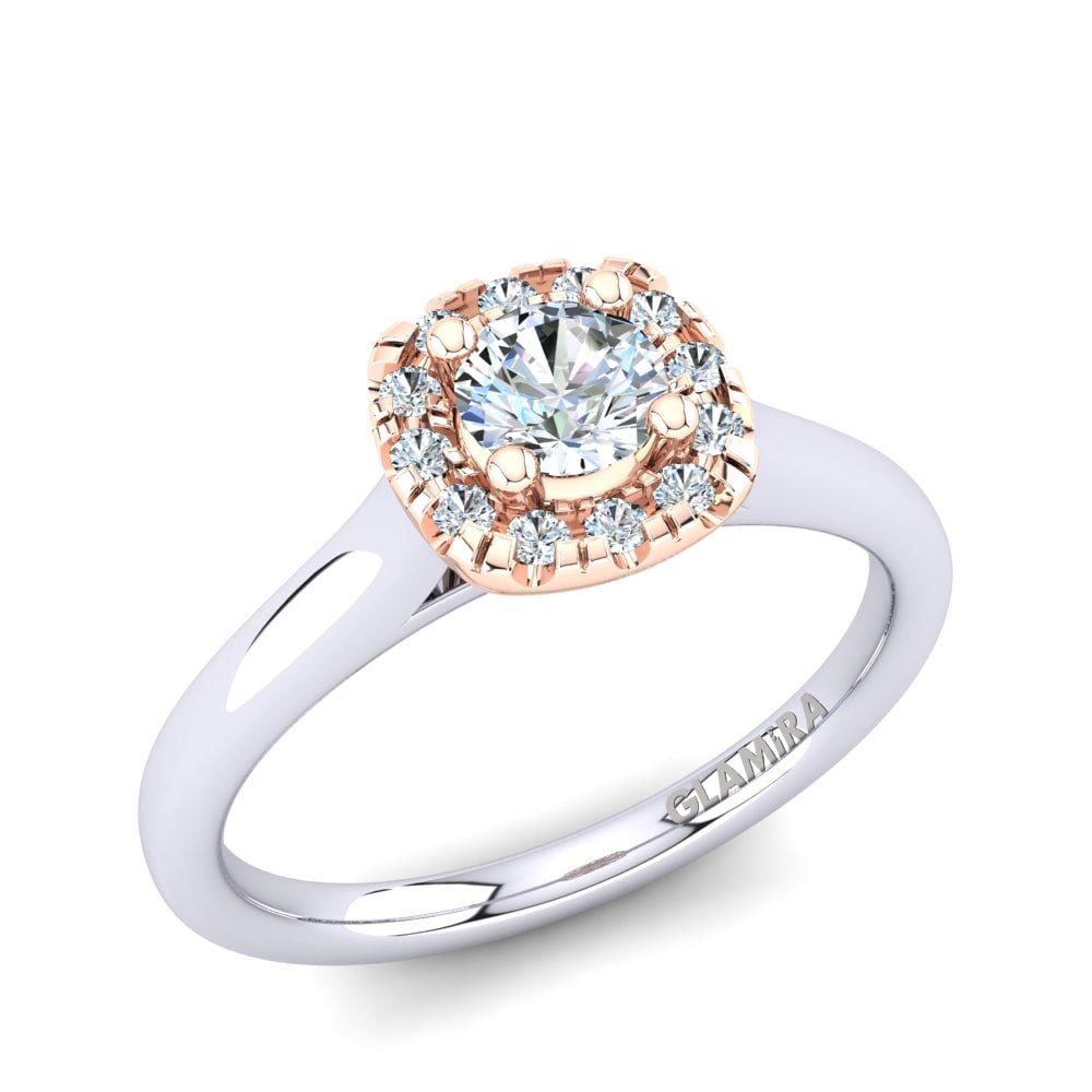 18k White & Rose Gold Engagement Ring Savanna 0.25 crt
