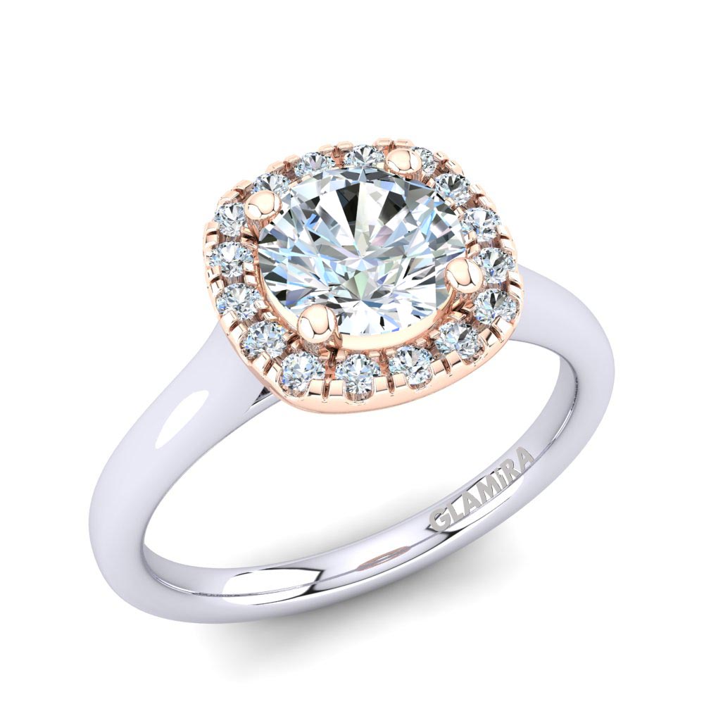 18k White & Rose Gold Engagement Ring Savanna 0.8 crt