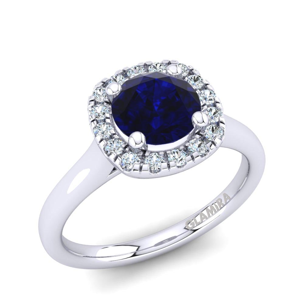 Donker Blauwe Zirkoon Verlovingsring Savanna 0.8 crt