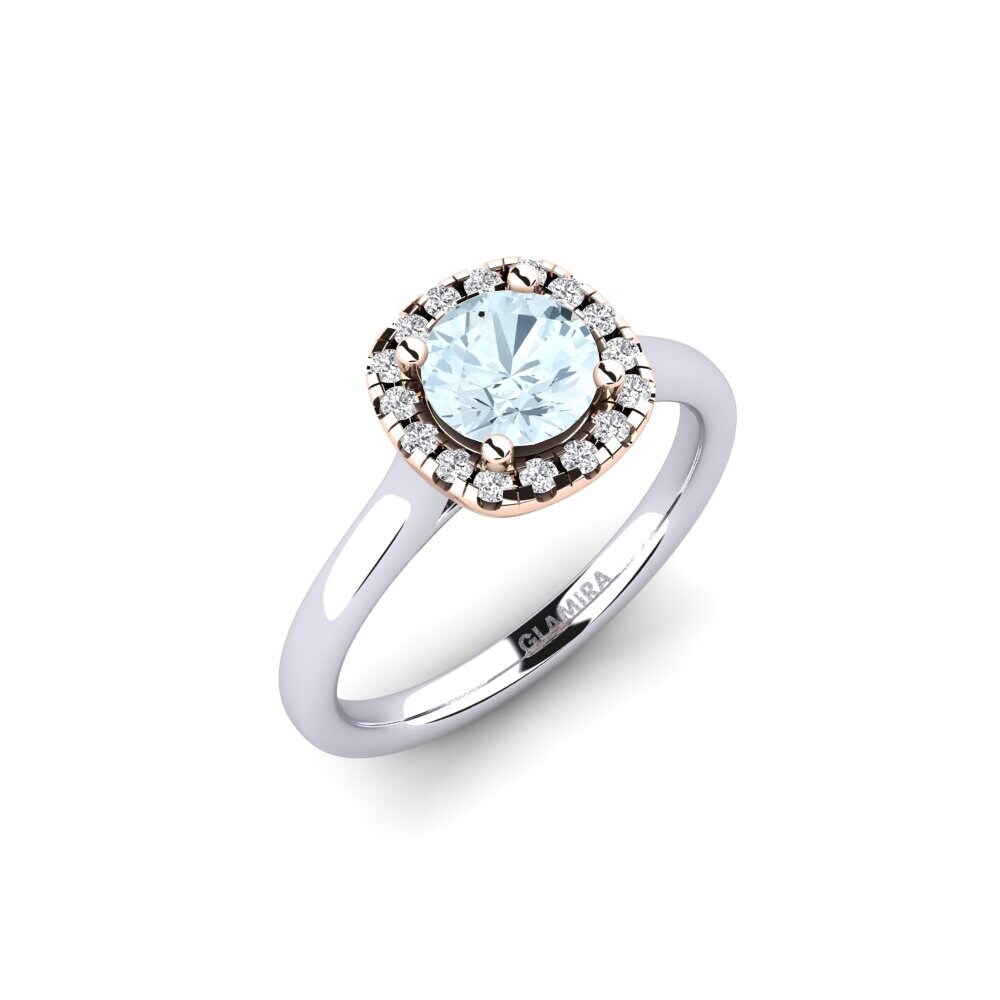 14ct White / Rose Gold Engagement Ring Savanna 0.8 crt
