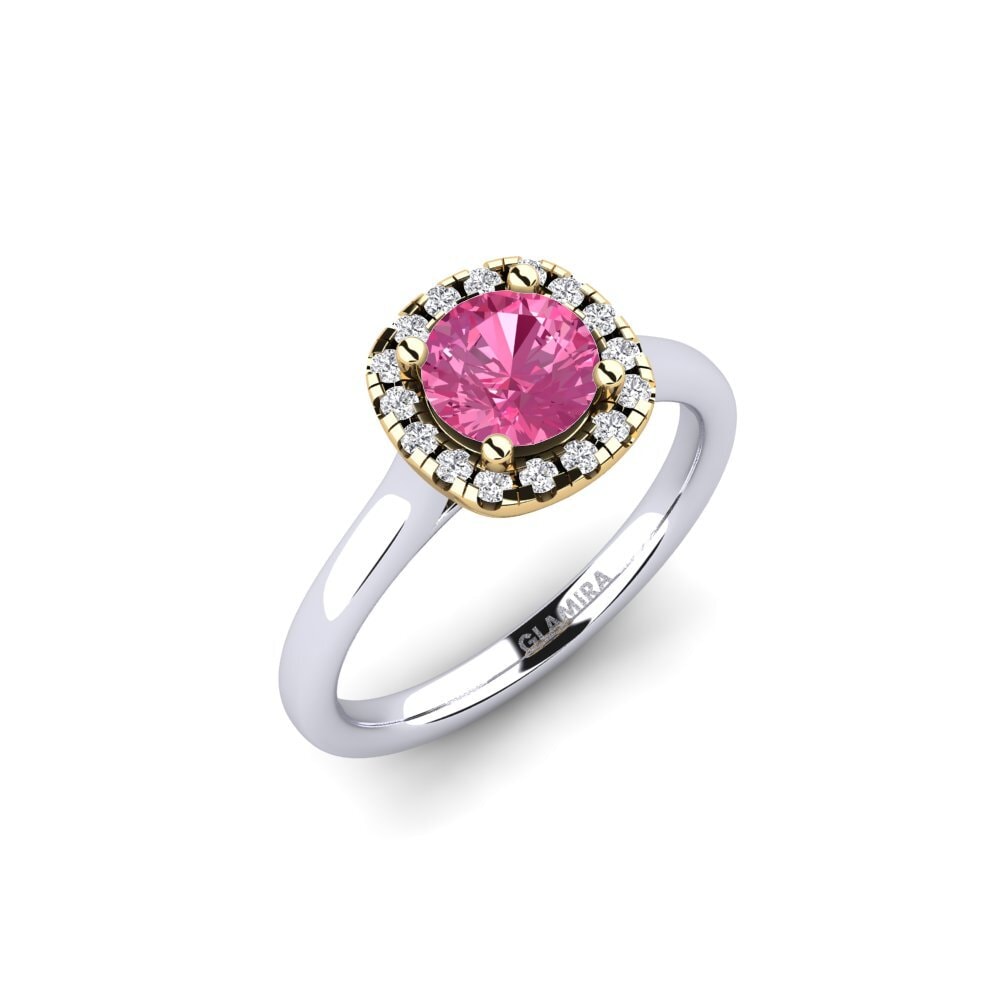 Or Blanc & Jaune 18k Bague de fiançailles Savanna 0.8 crt