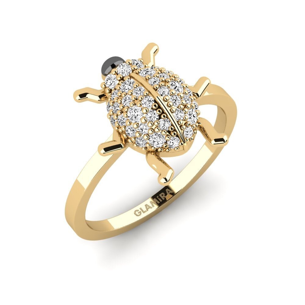 Or Jaune 9k Moissanite Bague Sayan