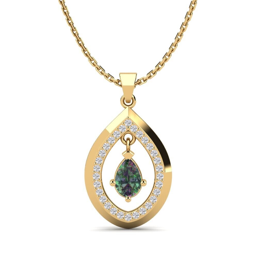 Pear Mystic Topaz Women's Pendant Sayda