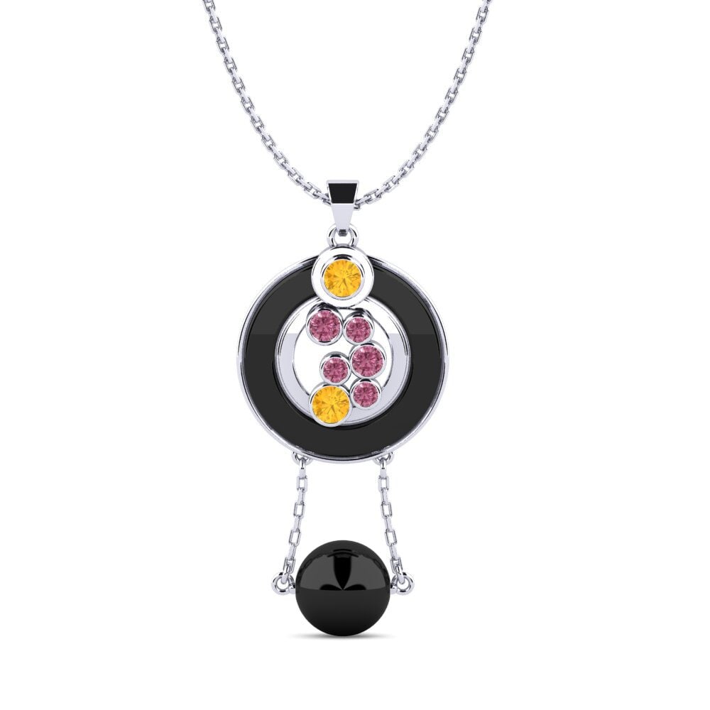 White Silver Citrine Women's Pendant Sayre