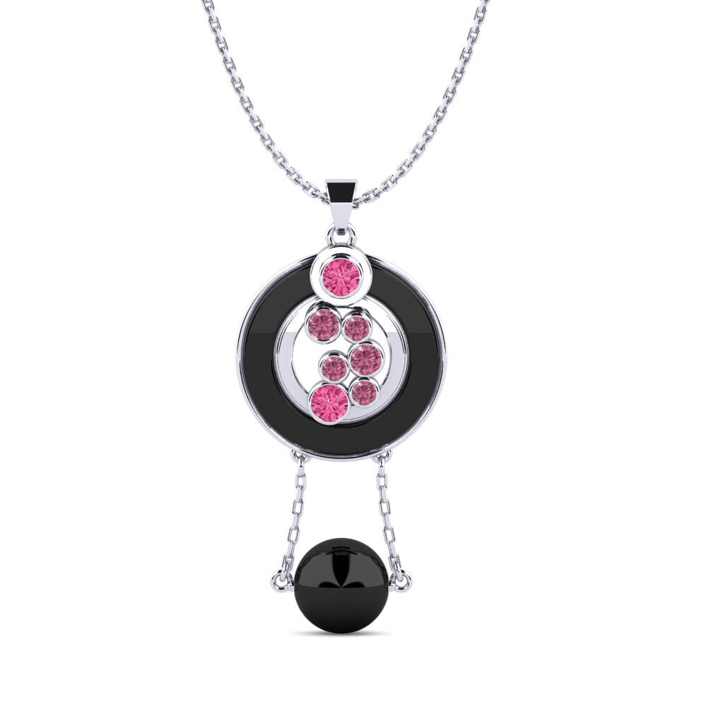 950 Platinum Pink Tourmaline Women's Pendant Sayre